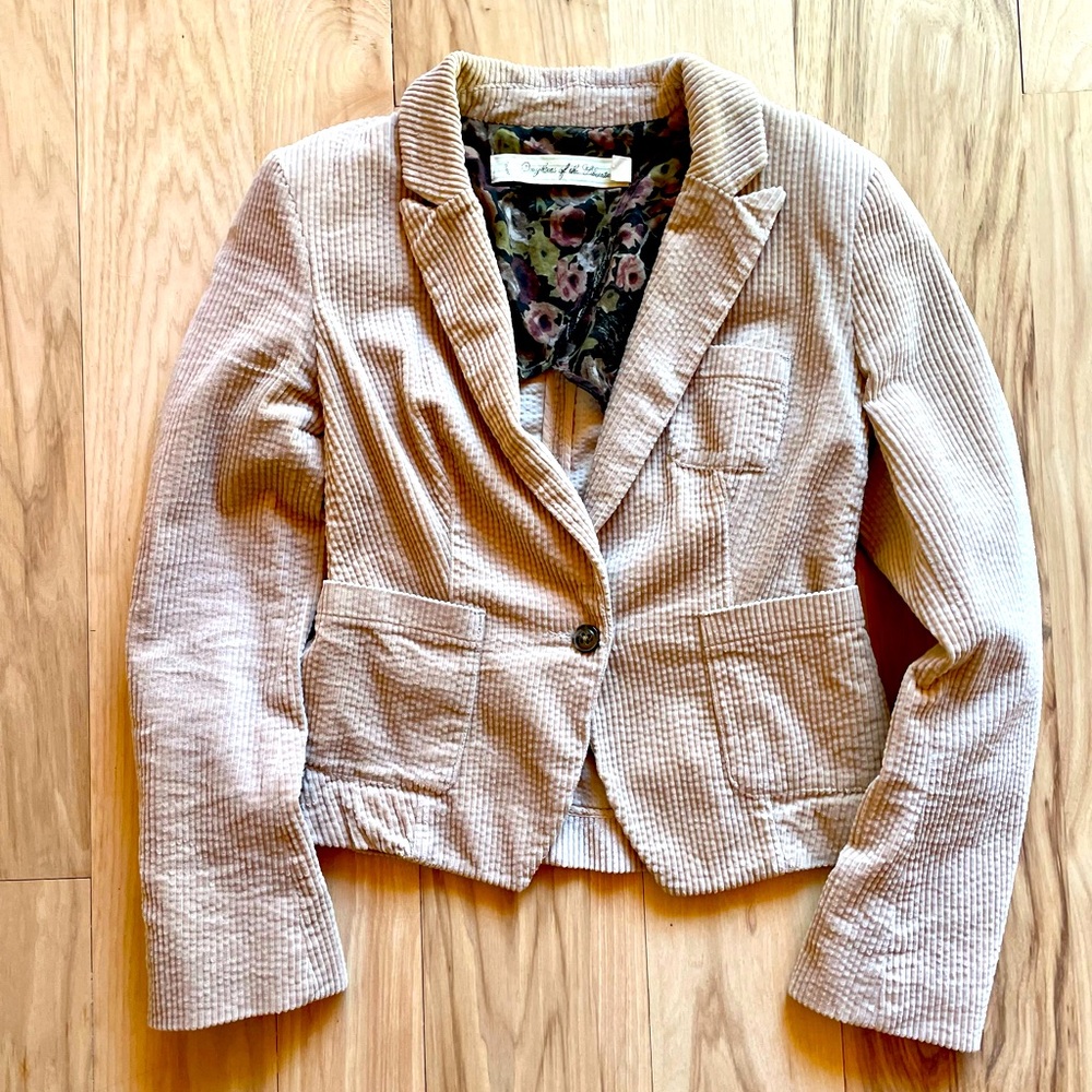 Anthropologie Corduroy Blazer